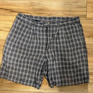 Croft & Barrow Navy and White Checkered Men's Shorts